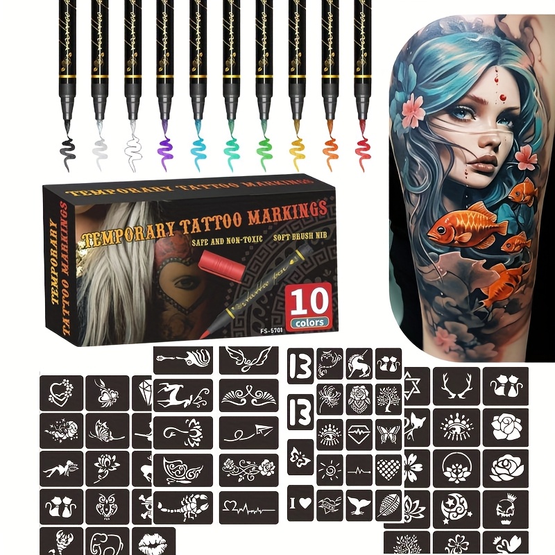 Metallic Paint Set - Set di pennarelli per tatuaggi temporanei