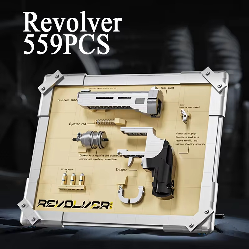 Model Kit Revolver - Blocchi da Costruzione Modello Revolver Meccanico