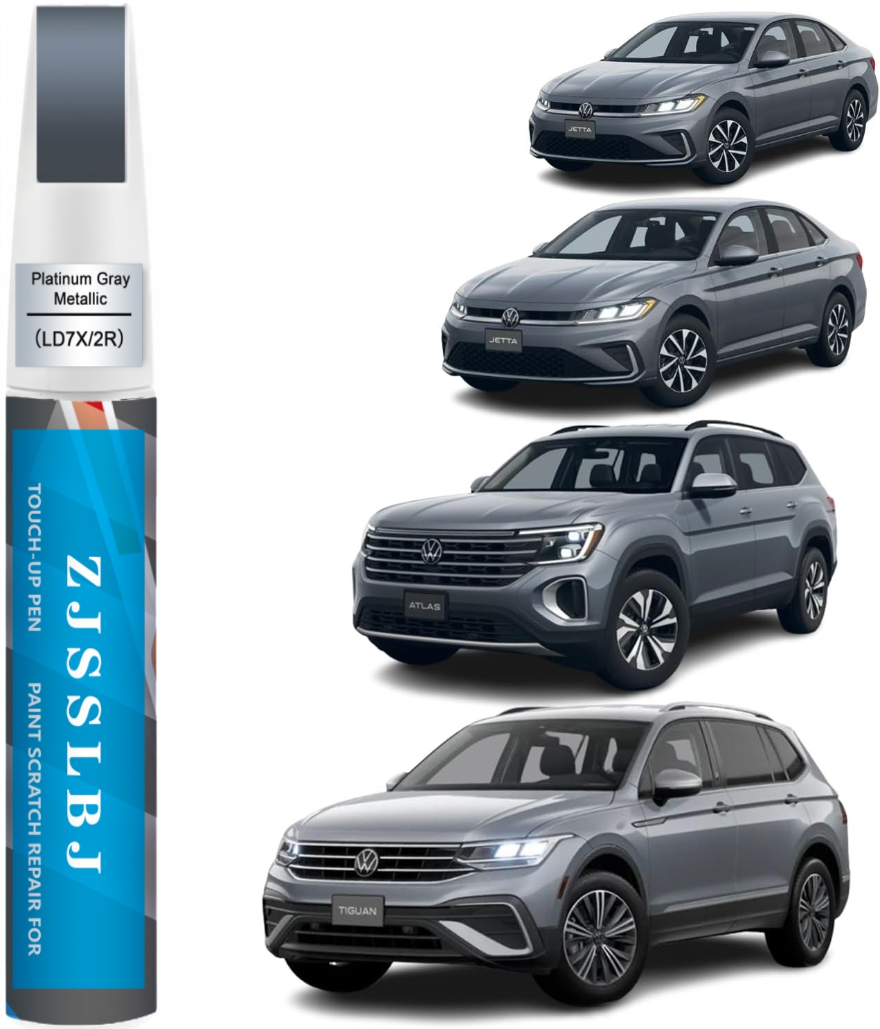 Metallic Paint Set - Vernice per Ritocchi Auto (Grigio Platino