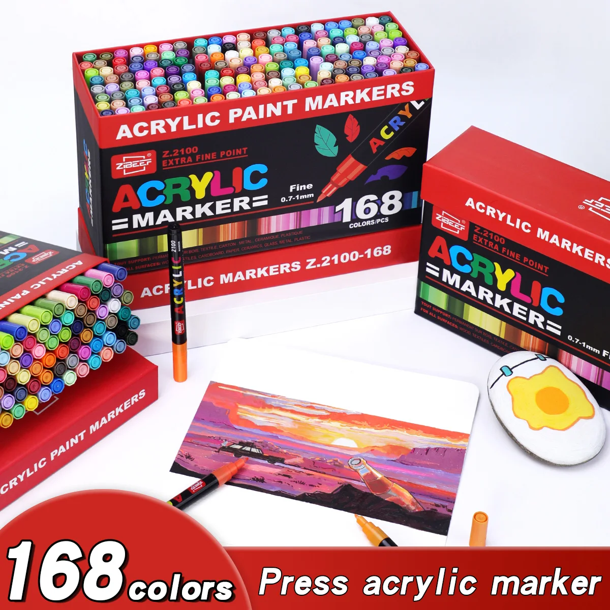 Metallic Paint Set - Set di 36-240 Pennarelli Acrilici Colorati