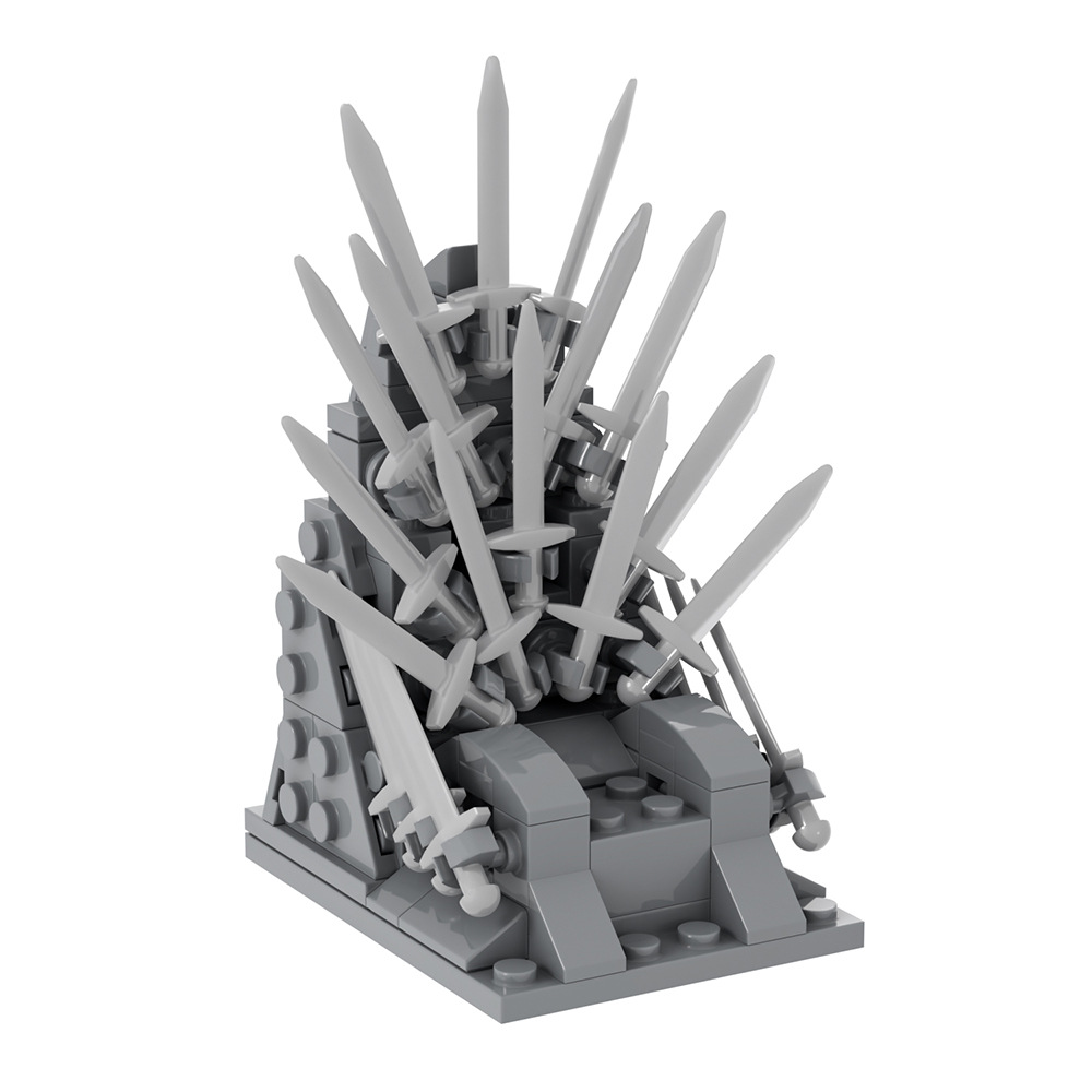 Model Kit Iron Sickle - MOC Iron Trono Spada Sedia Drago